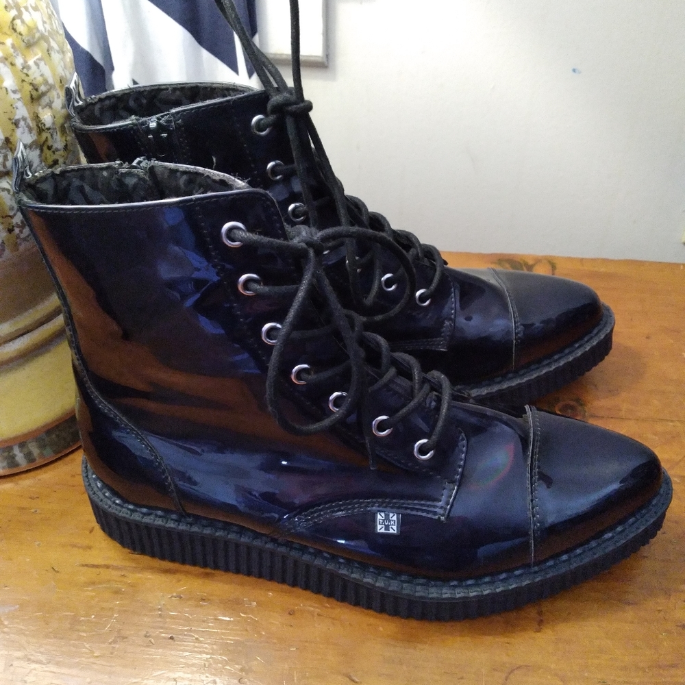 TUK lace-up ankle boots - beautiful witchy boots never worn.